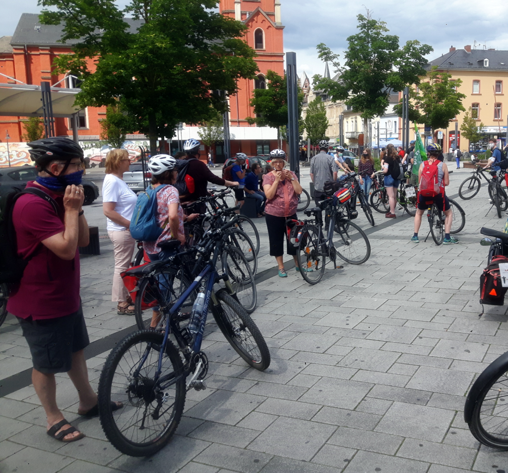 Fahrraddemo in Limburg, organisiert von Fridays for Future